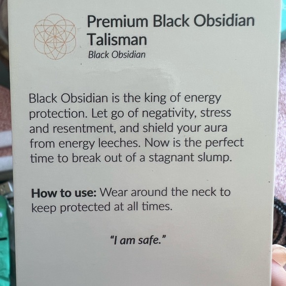 NIB black obsidian necklace - Picture 4 of 4